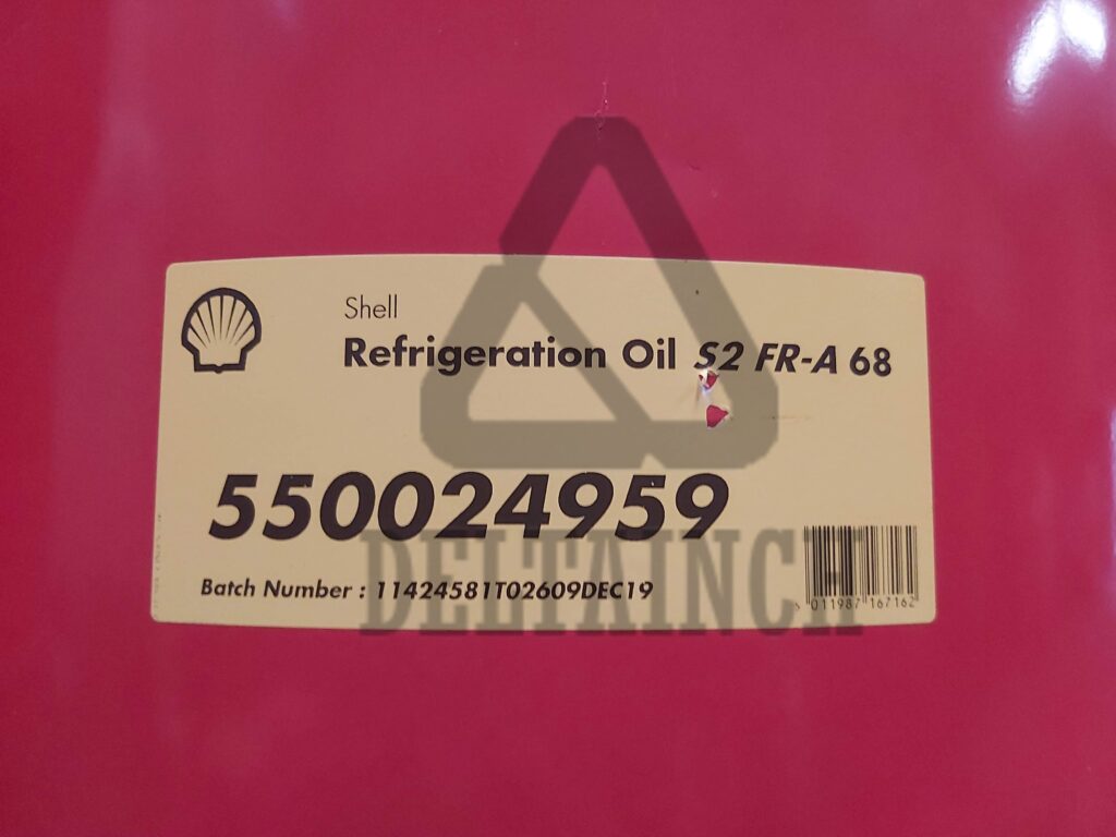 Deltainch Shell Refrigeration Oil S2 FRA 68 209L Distributor Oli
