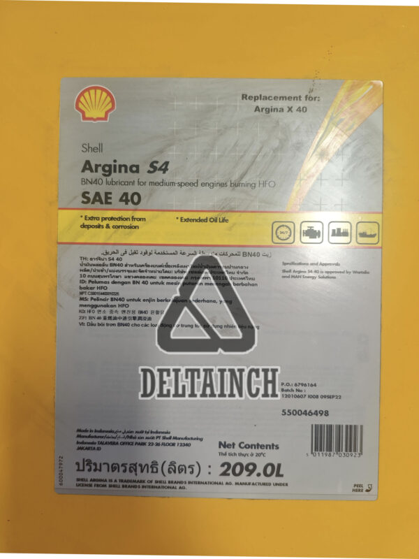 Shell Argina S4 40 209L