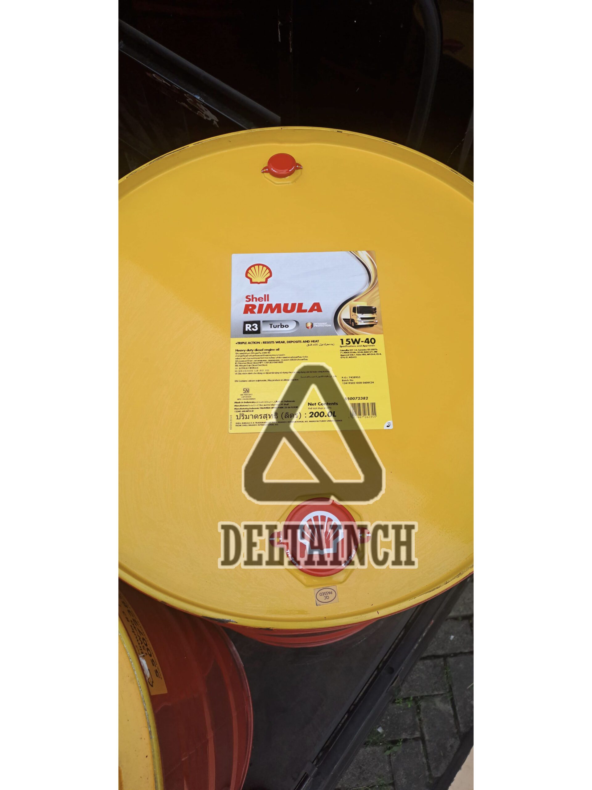 Shell Rimula R3 Turbo 15W-40 – 209L – Deltainch